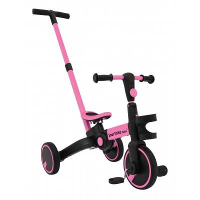 Detská trojkolka Happy bike 3v1 - ružová